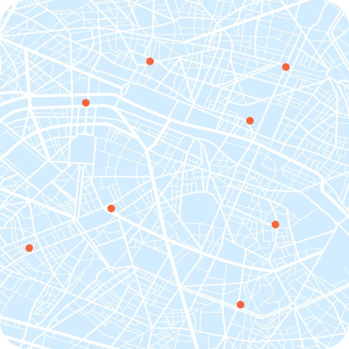 Une carte illustrée des points de collecte Refashion
